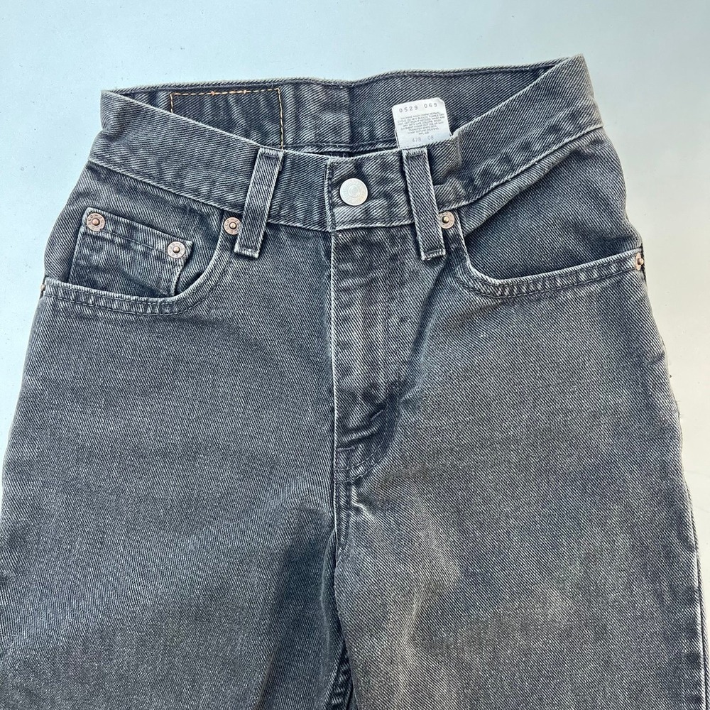 Vintage 90s Levi's 550 slim straight black denim jeans jeans - Picture 8 of 12